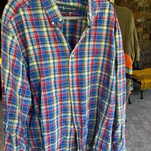 Ralph Lauren plaid linen shirt.